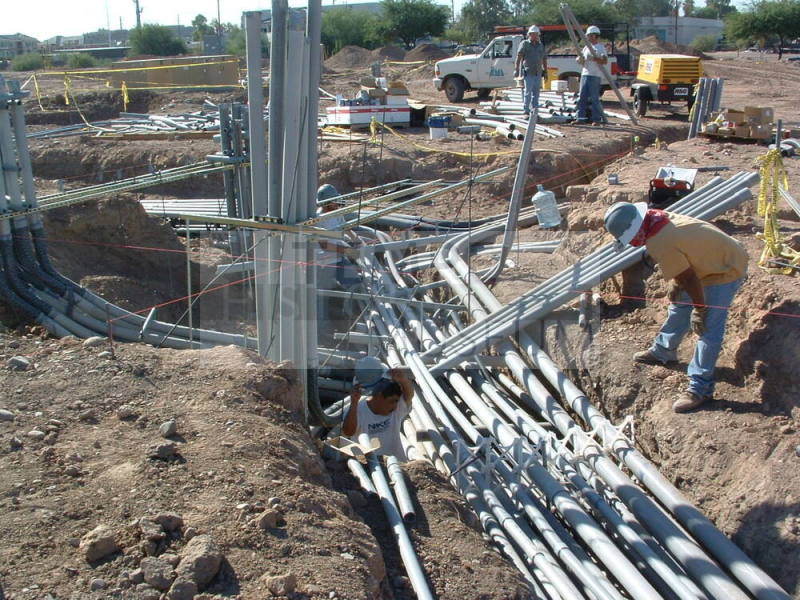 Tempe Center for the Arts construction photograph-Building Pipes
