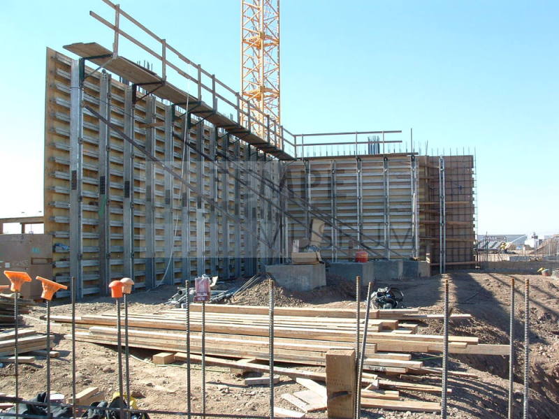 Tempe Center for the Arts construction photograph-Wall Construction