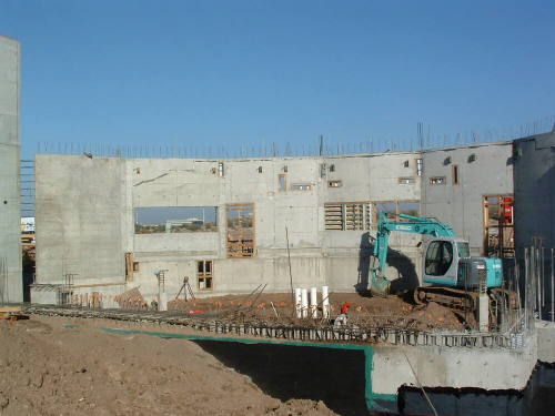 Tempe Center for the Arts construction photograph-Excavator Digging