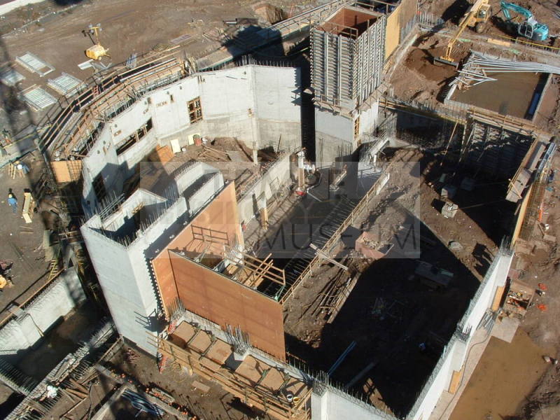 Tempe Center for the Arts construction photograph-Aerial View of Theater