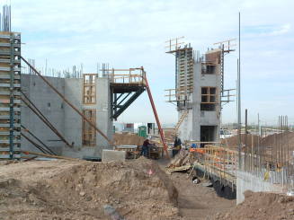 Tempe Center for the Arts construction photograph-Elevator Shaft