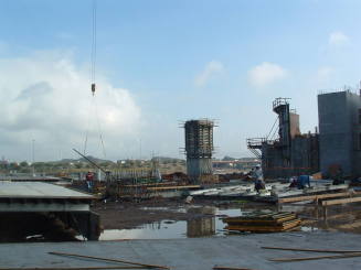 Tempe Center for the Arts construction photograph-View of Site After Rain