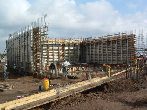Tempe Center for the Arts construction photograph-Building Walls