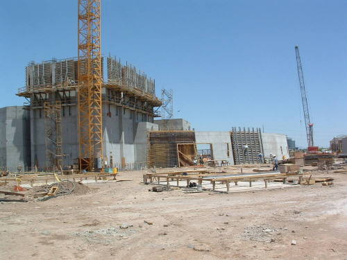 Tempe Center for the Arts construction photograph-Building Walls