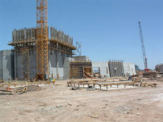 Tempe Center for the Arts construction photograph-Building Walls