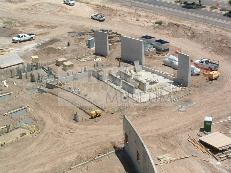 Tempe Center for the Arts construction photograph-Aerial of South Side of Site