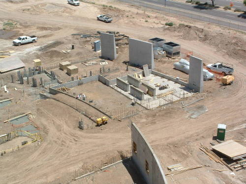 Tempe Center for the Arts construction photograph-Aerial of South Side of Site