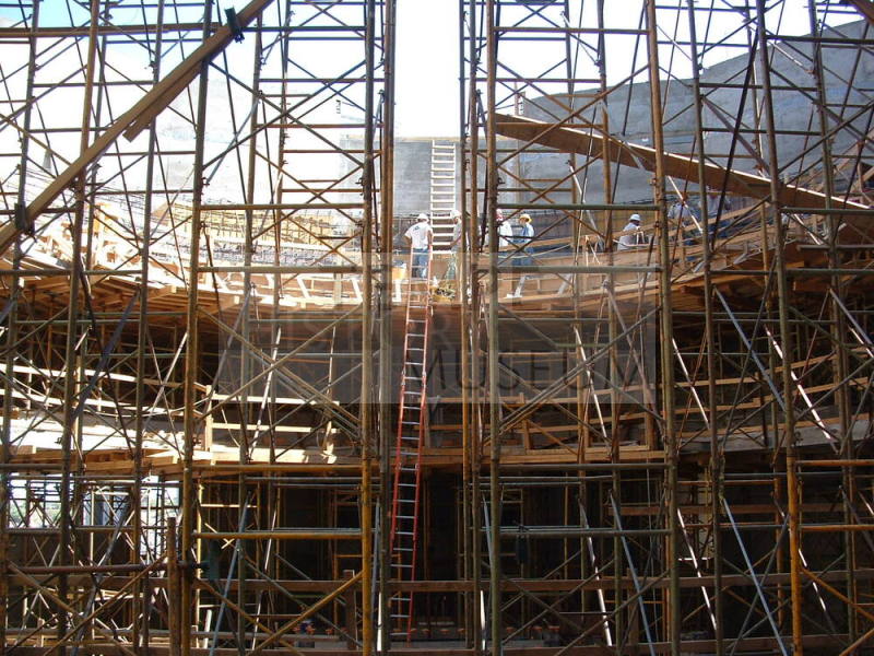 Tempe Center for the Arts construction photograph-Theater Scaffolding