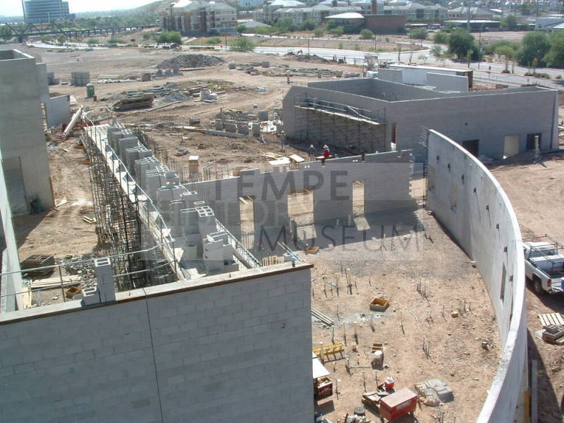 Tempe Center for the Arts construction photograph-Southwest Facing View of Site