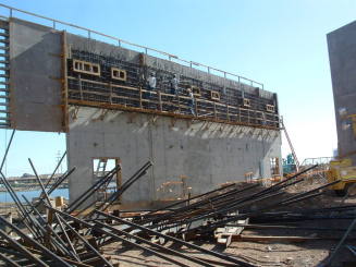 Tempe Center for the Arts construction photograph-Building a North Wall