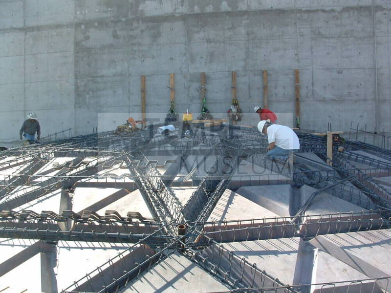 Tempe Center for the Arts construction photograph-Theater Dome Rebar Lattice