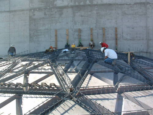 Tempe Center for the Arts construction photograph-Theater Dome Rebar Lattice