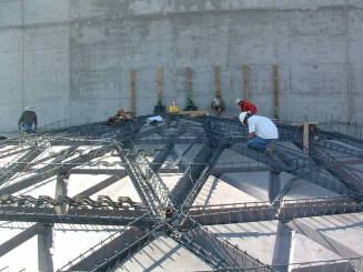 Tempe Center for the Arts construction photograph-Theater Dome Rebar Lattice