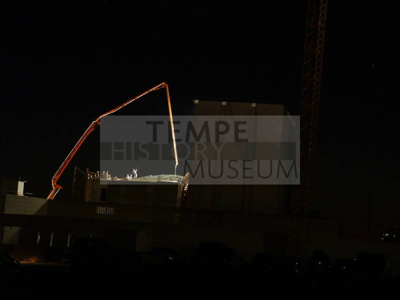 Tempe Center for the Arts construction photograph-Concrete Pump