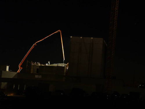 Tempe Center for the Arts construction photograph-Concrete Pump
