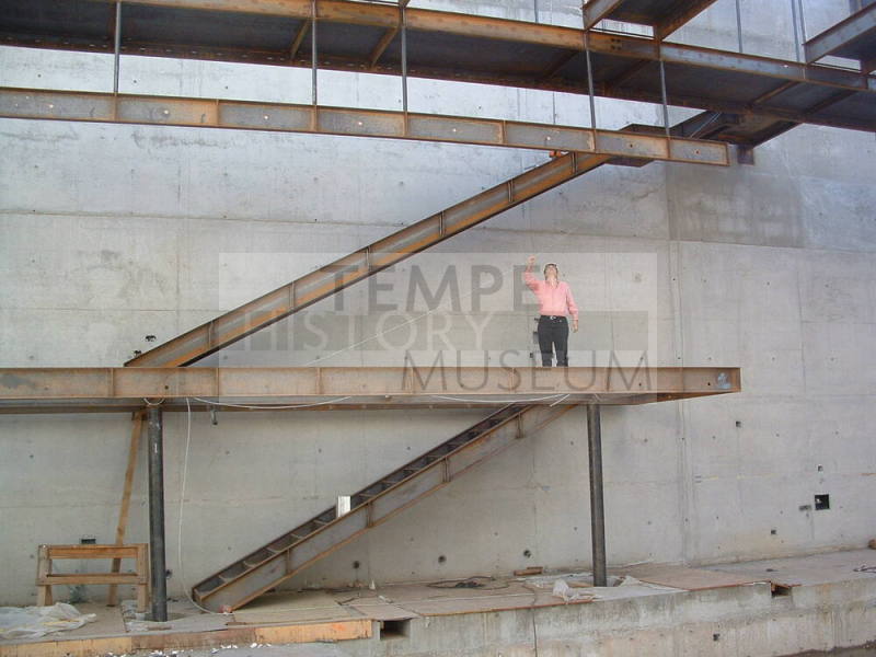 Tempe Center for the Arts construction photograph-Stairway