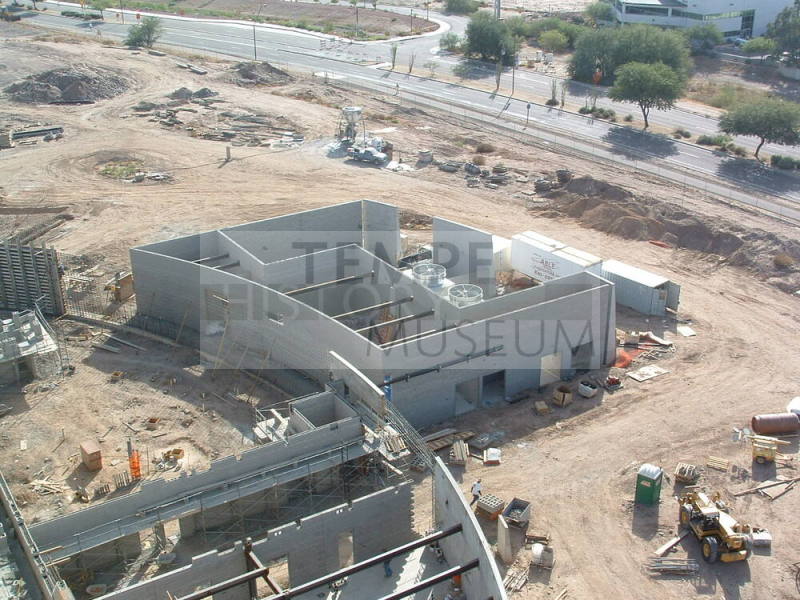 Tempe Center for the Arts construction photograph-Aerial View of Building
