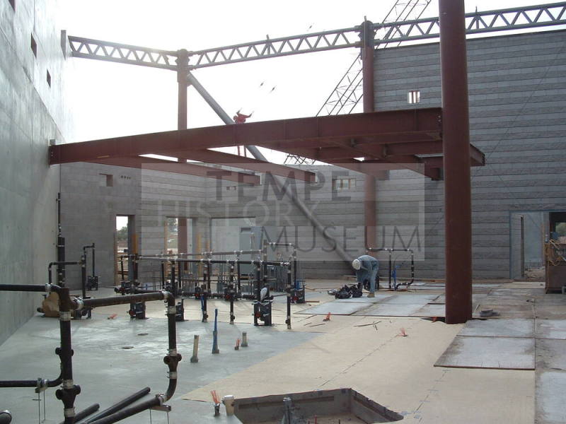 Tempe Center for the Arts construction photograph-Pipes