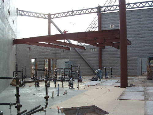 Tempe Center for the Arts construction photograph-Pipes