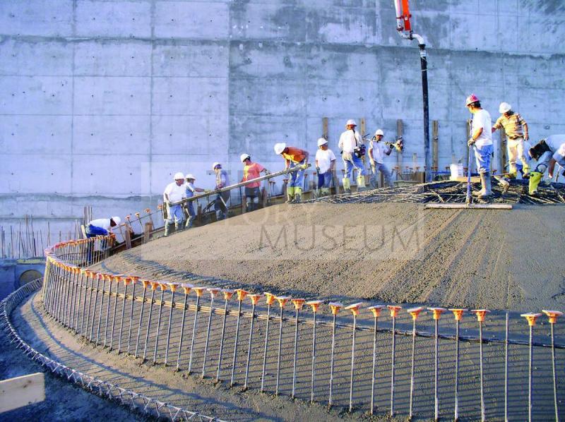 Tempe Center for the Arts construction photograph- Pouring Concrete for Theater Dome