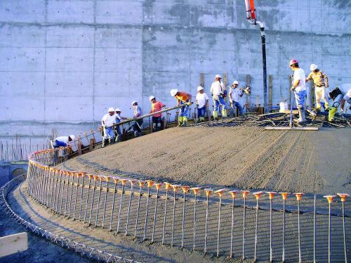 Tempe Center for the Arts construction photograph- Pouring Concrete for Theater Dome
