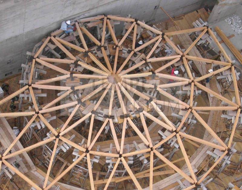 Tempe Center for the Arts construction photograph-Dome Construction- Initial Construction of Theater Dome