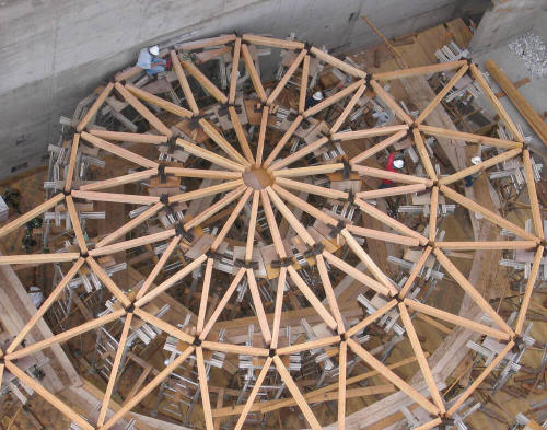 Tempe Center for the Arts construction photograph-Dome Construction- Initial Construction of Theater Dome