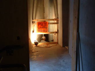 Tempe Center for the Arts construction photograph-Man Working in Shaft