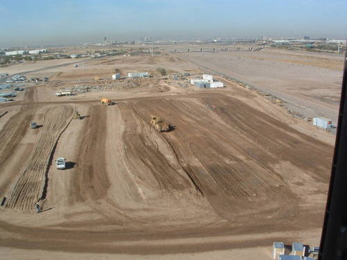 Tempe Center for the Arts construction photograph-Parking Lot Construction