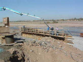 Tempe Center for the Arts construction photograph-Tempe Town Lake Dam Construction