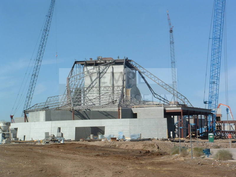 Tempe Center for the Arts construction photograph-Roof Construction