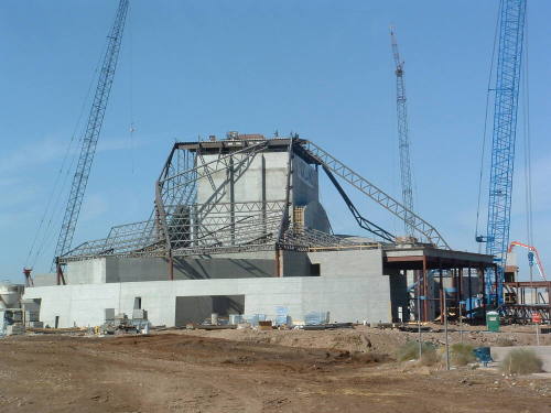 Tempe Center for the Arts construction photograph-Roof Construction
