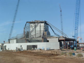 Tempe Center for the Arts construction photograph-Roof Construction