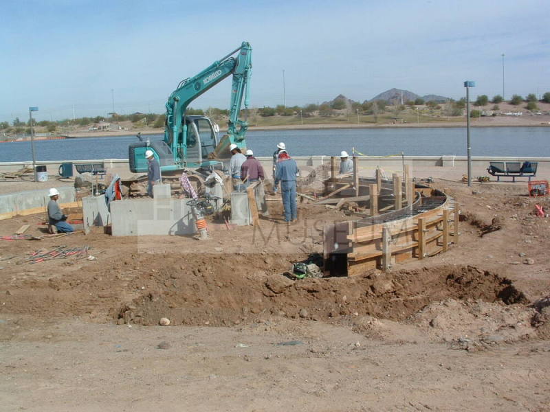 Tempe Center for the Arts construction photograph-Outdoors Seating Area