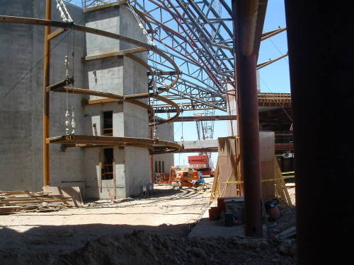 Tempe Center for the Arts construction photograph-Lobby Construction