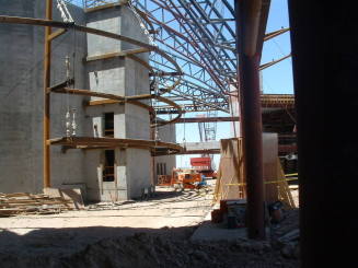 Tempe Center for the Arts construction photograph-Lobby Construction