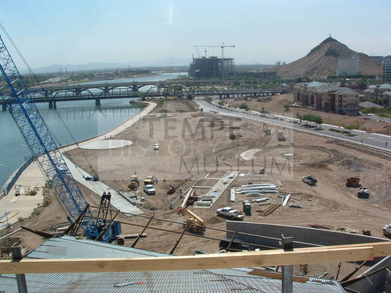 Tempe Center for the Arts construction photograph-View of Park Facing West