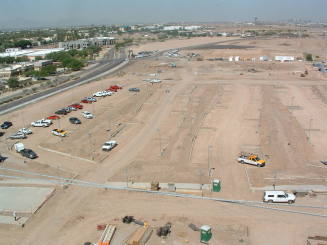 Tempe Center for the Arts construction photograph-Parking Lot Construction