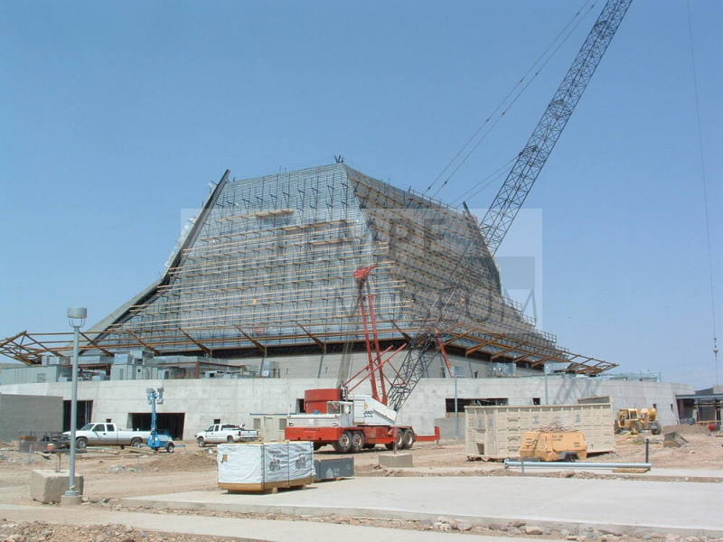 Tempe Center for the Arts construction photograph-Roof Construction