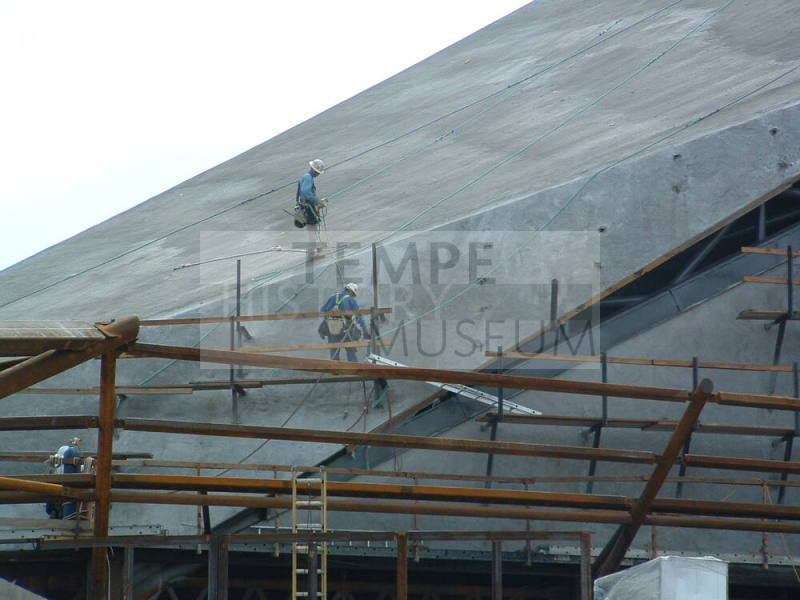 Tempe Center for the Arts construction photograph-Roof Construction