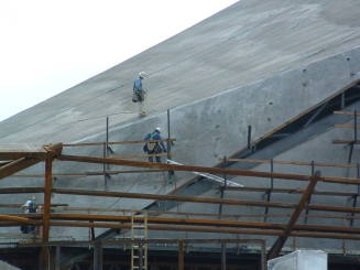 Tempe Center for the Arts construction photograph-Roof Construction