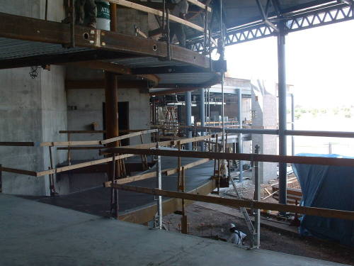 Tempe Center for the Arts construction photograph-Theater Tier Walkways