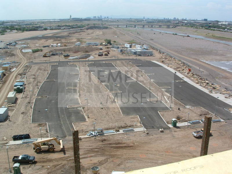Tempe Center for the Arts construction photograph-Parking Lot Construction