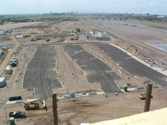 Tempe Center for the Arts construction photograph-Parking Lot Construction