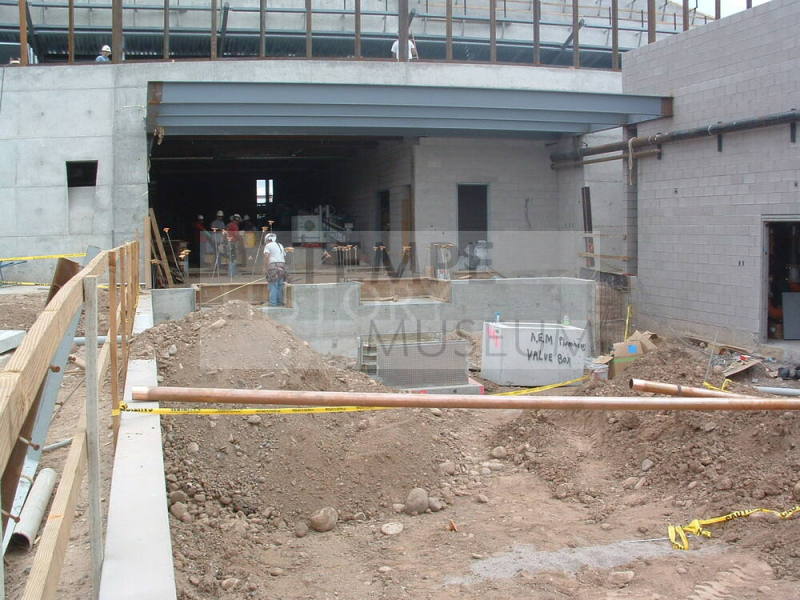 Tempe Center for the Arts construction photograph-Loading Dock Construction