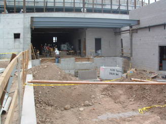 Tempe Center for the Arts construction photograph-Loading Dock Construction