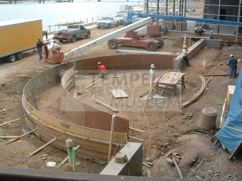 Tempe Center for the Arts construction photograph-Courtyard Construction