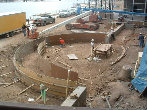 Tempe Center for the Arts construction photograph-Courtyard Construction