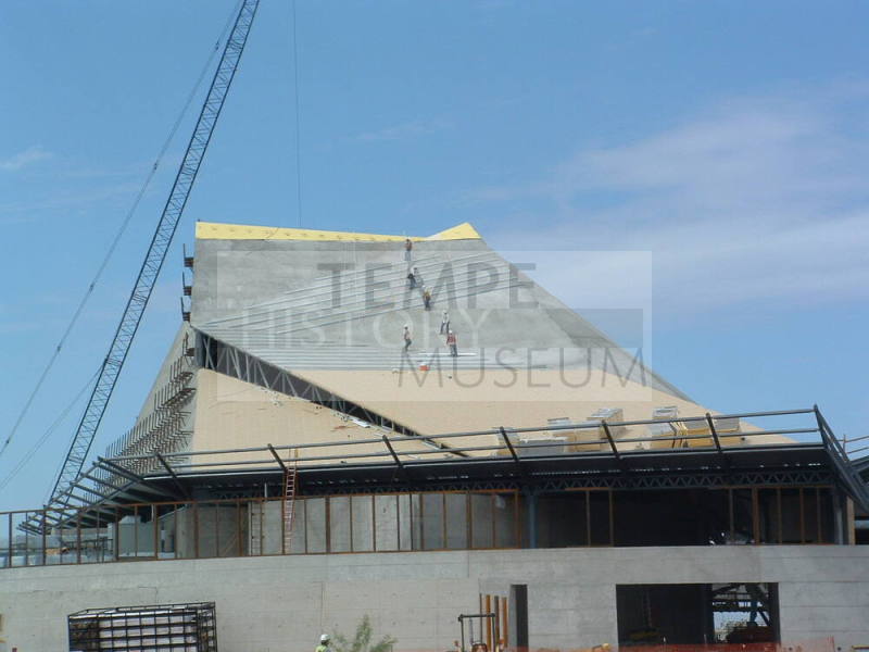 Tempe Center for the Arts construction photograph-Roof Construction