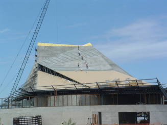 Tempe Center for the Arts construction photograph-Roof Construction